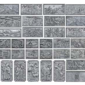 中式浮雕3D模型下载